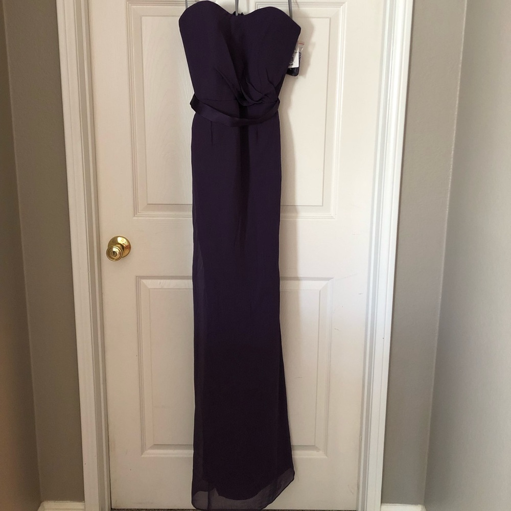 White by Vera Wang chiffon bridesmaid gown - Picture 3 of 8